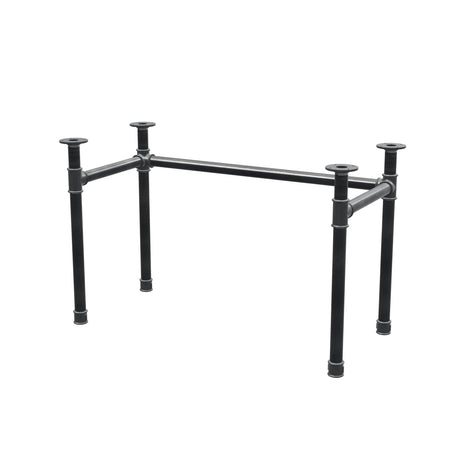 Piètement de bureau, châssis en U, fonte et acier Ø 42 mm, 116 × 56 cm, hauteur 70 cm