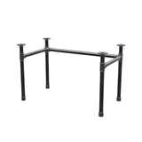 Piètement de bureau, châssis en U, fonte et acier Ø 42 mm, 116 × 66 cm, hauteur 70 cm