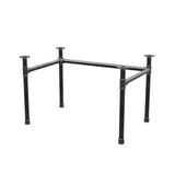 Piètement de bureau, châssis en U, fonte et acier Ø 42 mm, 116 × 76 cm, hauteur 70 cm