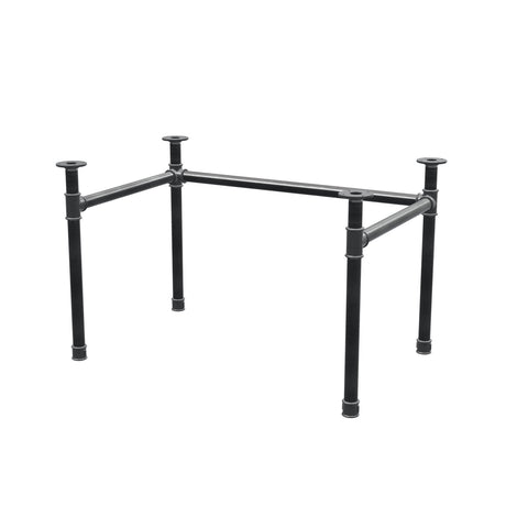 Piètement de bureau, châssis en U, fonte et acier Ø 42 mm, 116 × 76 cm, hauteur 70 cm
