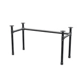 Piètement de bureau, châssis en U, fonte et acier Ø 42 mm, 136 × 56 cm, hauteur 70 cm