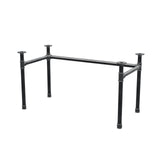 Piètement de bureau, châssis en U, fonte et acier Ø 42 mm, 136 × 66 cm, hauteur 70 cm