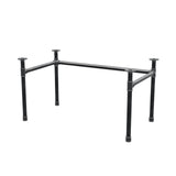 Piètement de bureau, châssis en U, fonte et acier Ø 42 mm, 136 × 76 cm, hauteur 70 cm