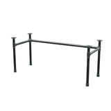 Piètement de bureau, châssis en U, fonte et acier Ø 42 mm, 166 × 66 cm, hauteur 70 cm