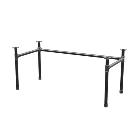 Piètement de bureau, châssis en U, fonte et acier Ø 42 mm, 166 × 76 cm, hauteur 70 cm