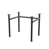 Piètement de bureau, châssis en U, fonte et acier Ø 42 mm, 86 × 66 cm, hauteur 70 cm