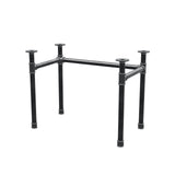 Piètement de bureau, châssis en U, fonte et acier Ø 42 mm, 96 × 56 cm, hauteur 70 cm