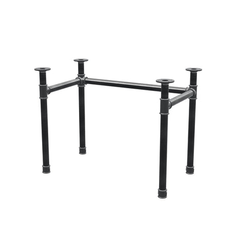 Piètement de bureau, châssis en U, fonte et acier Ø 42 mm, 96 × 56 cm, hauteur 70 cm