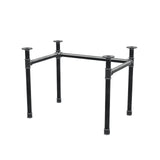 Piètement de bureau, châssis en U, fonte et acier Ø 42 mm, 96 × 66 cm, hauteur 70 cm