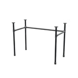 Piètement de bureau, châssis en U, fonte et acier Ø 27 mm, 101 × 51 cm, hauteur 71 cm
