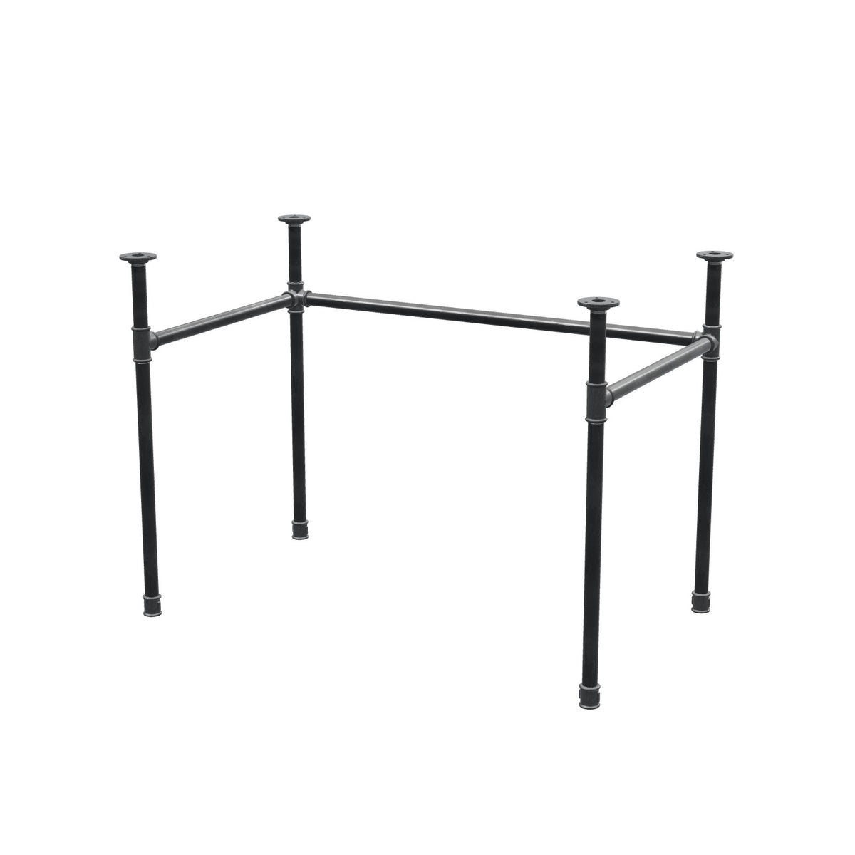 Piètement de bureau, châssis en U, fonte et acier Ø 27 mm, 101 × 61 cm, hauteur 71 cm