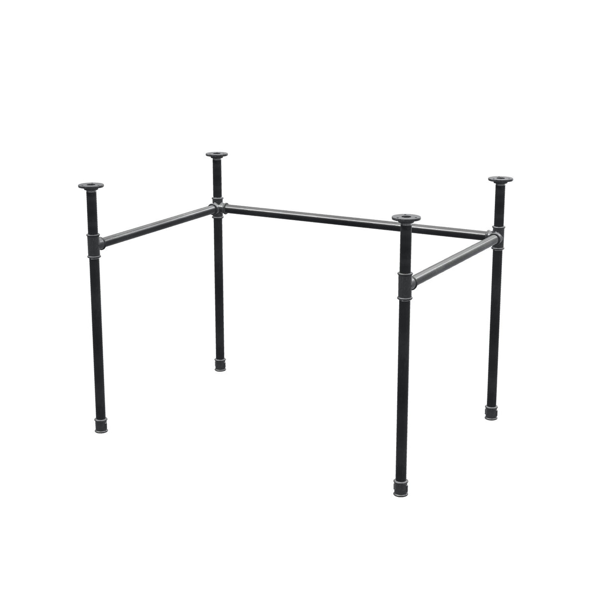 Piètement de bureau, châssis en U, fonte et acier Ø 27 mm, 101 × 71 cm, hauteur 71 cm