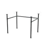 Piètement de bureau, châssis en U, fonte et acier Ø 27 mm, 101 × 71 cm, hauteur 71 cm