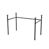 Piètement de bureau, châssis en U, fonte et acier Ø 27 mm, 111 × 61 cm, hauteur 71 cm
