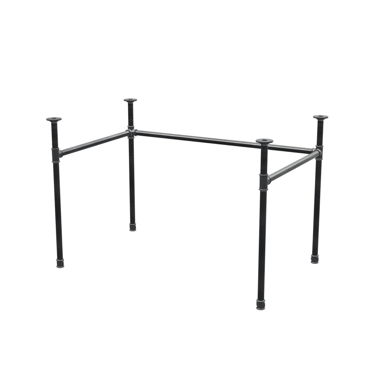 Piètement de bureau, châssis en U, fonte et acier Ø 27 mm, 111 × 71 cm, hauteur 71 cm