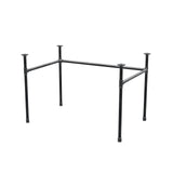 Piètement de bureau, châssis en U, fonte et acier Ø 27 mm, 111 × 71 cm, hauteur 71 cm