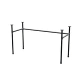 Piètement de bureau, châssis en U, fonte et acier Ø 27 mm, 131 × 51 cm, hauteur 71 cm