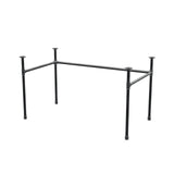 Piètement de bureau, châssis en U, fonte et acier Ø 27 mm, 131 × 71 cm, hauteur 71 cm