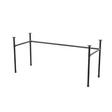 Piètement de bureau, châssis en U, fonte et acier Ø 27 mm, 161 × 61 cm, hauteur 71 cm