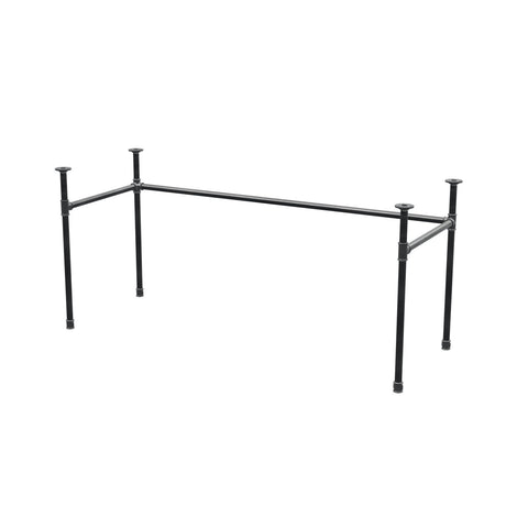 Piètement de bureau, châssis en U, fonte et acier Ø 27 mm, 161 × 61 cm, hauteur 71 cm
