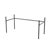 Piètement de bureau, châssis en U, fonte et acier Ø 27 mm, 161 × 71 cm, hauteur 71 cm