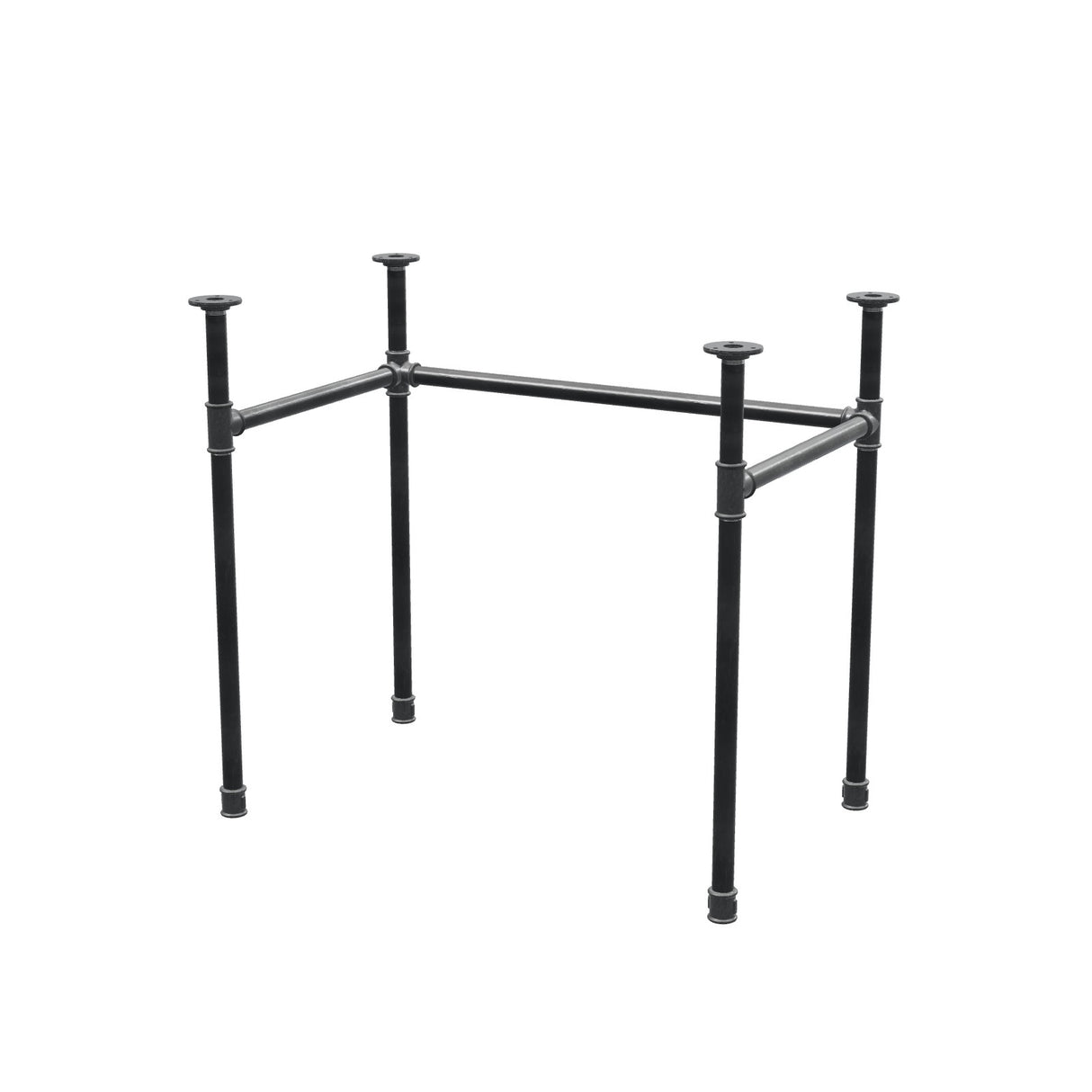 Piètement de bureau, châssis en U, fonte et acier Ø 27 mm, 81 × 51 cm, hauteur 71 cm