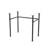 Piètement de bureau, châssis en U, fonte et acier Ø 27 mm, 81 × 51 cm, hauteur 71 cm