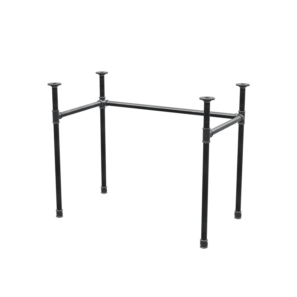 Piètement de bureau, châssis en U, fonte et acier Ø 27 mm, 91 × 51 cm, hauteur 71 cm