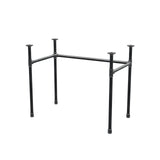 Piètement de bureau, châssis en U, fonte et acier Ø 27 mm, 91 × 51 cm, hauteur 71 cm