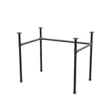 Piètement de bureau, châssis en U, fonte et acier Ø 27 mm, 91 × 61 cm, hauteur 71 cm
