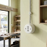 Prise murale en porcelaine — Italienne 2P+T 10/16 A / Blanc