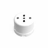 Prise murale en porcelaine — Italienne 2P+T 10/16 A / Blanc