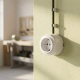 Prise murale en porcelaine — Schuko 2P+T 16 A / Blanc
