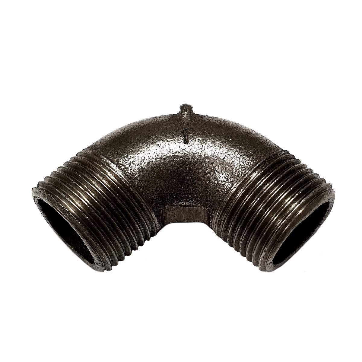 Raccord coude fonte noire 90° Mal/Mal
