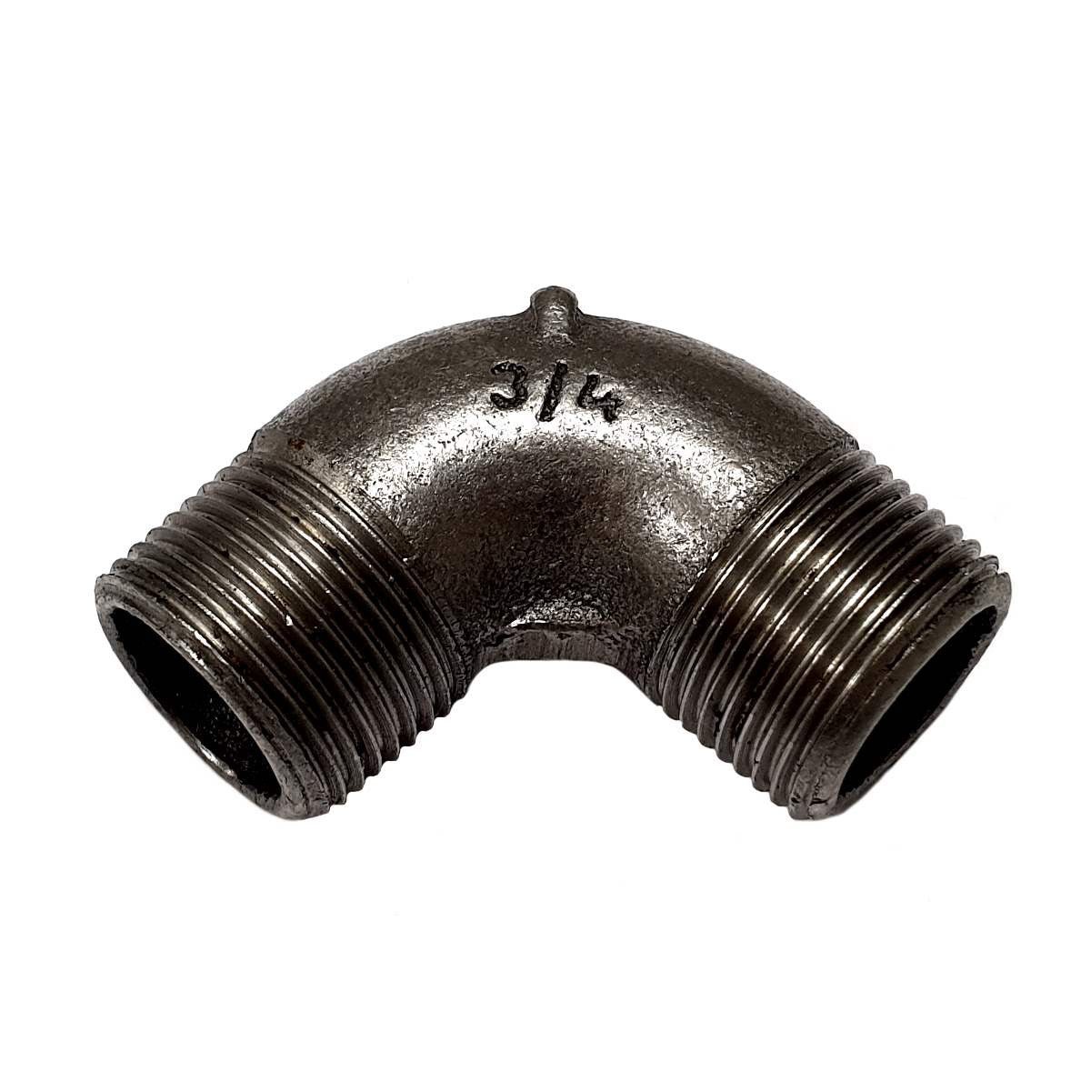 Raccord coude fonte noire 90° Mal/Mal