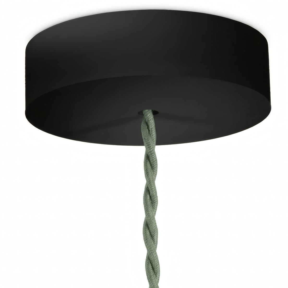 Rosace ronde en bois, Ø 120 mm — Noir