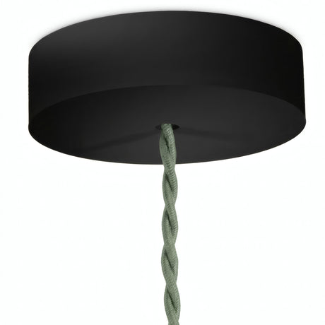 Rosace ronde en bois, Ø 120 mm — Noir