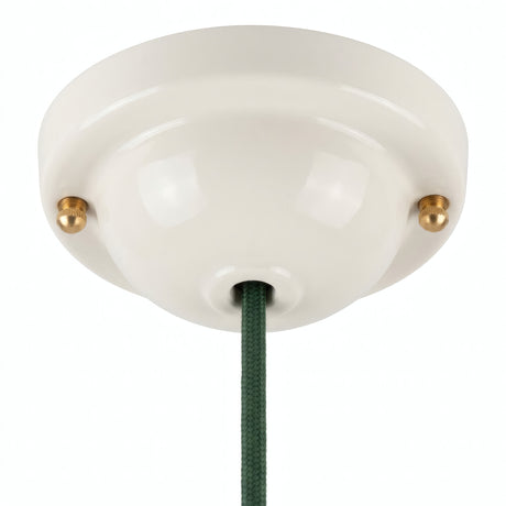 Rosace en céramique émaillée — Ø 130 mm / Blanc