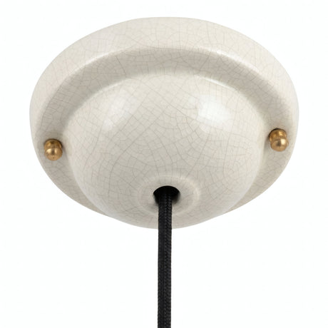 Rosace en céramique émaillée — Ø 130 mm / Effet craquelé