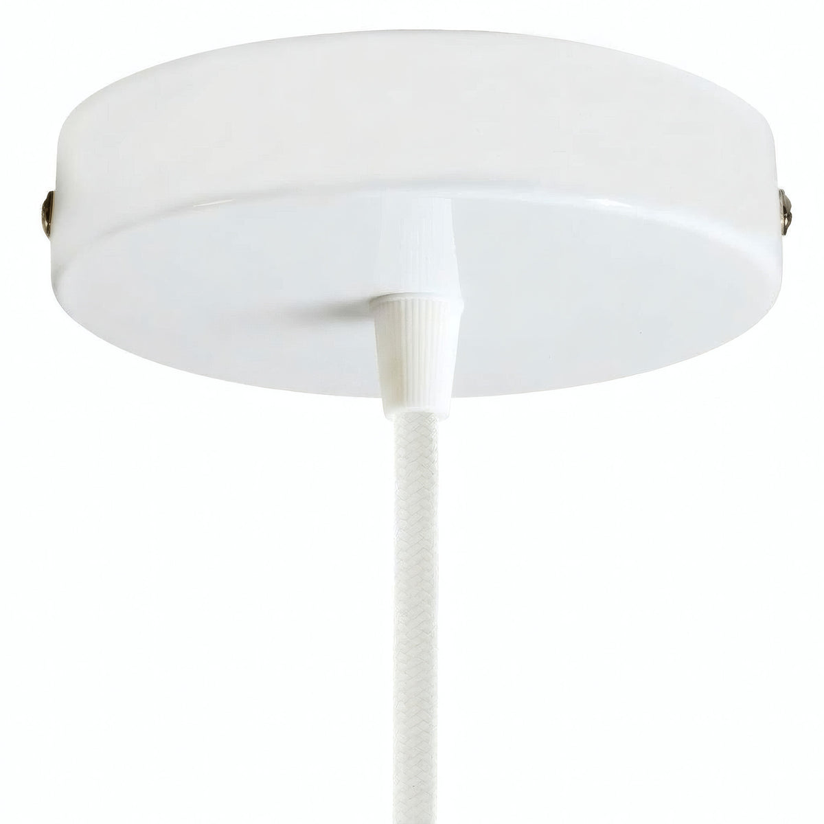 Rosace cylindrique en métal, Ø 120 mm — Conique thermoplastique / Blanc brillant