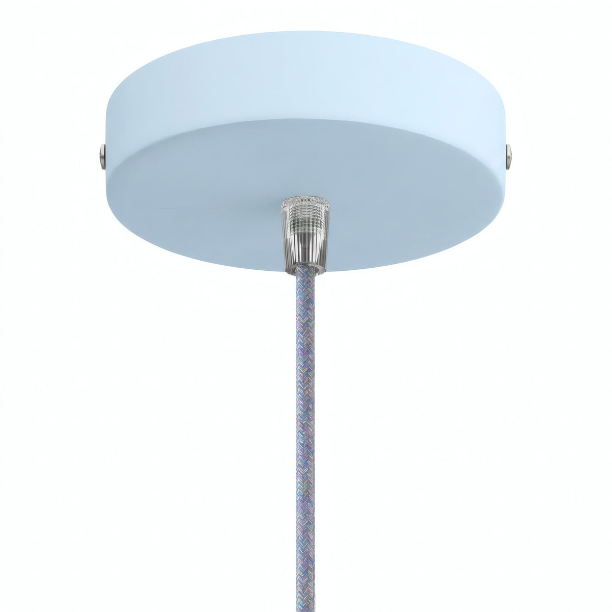 Rosace cylindrique en métal, Ø 120 mm — Conique thermoplastique / Bleu ciel