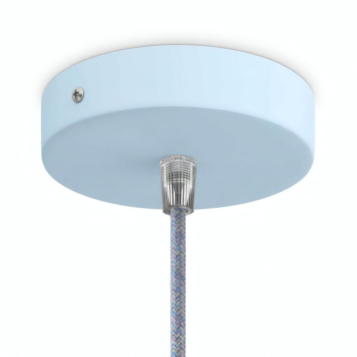 Rosace cylindrique en métal, Ø 120 mm — Conique thermoplastique / Bleu ciel