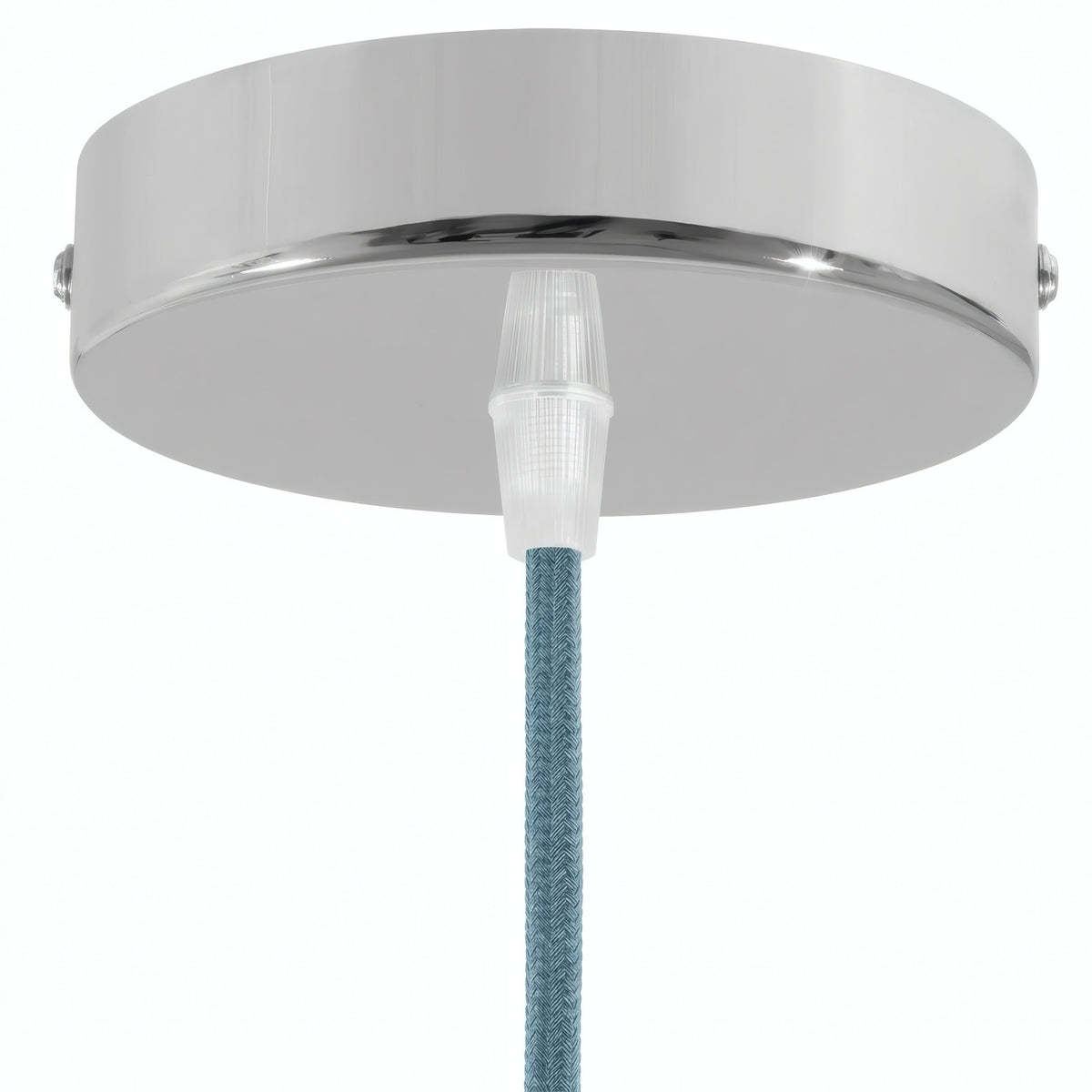 Rosace cylindrique en métal, Ø 120 mm — Conique thermoplastique / Chromé