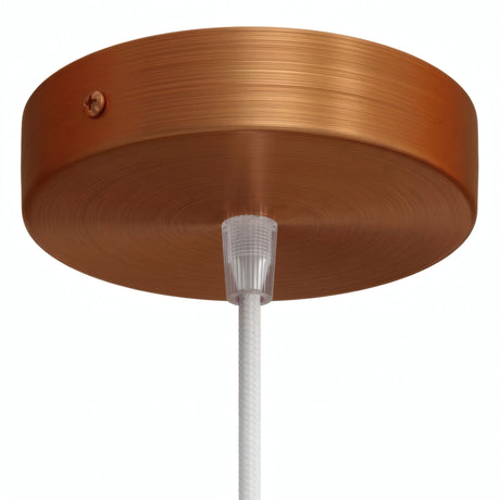 Rosace cylindrique en métal, Ø 120 mm — Conique thermoplastique / Cuivre satiné