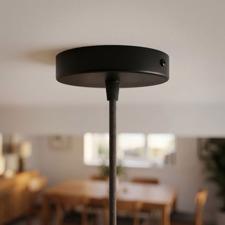 Rosace cylindrique en métal, Ø 120 mm — Conique thermoplastique / Noir