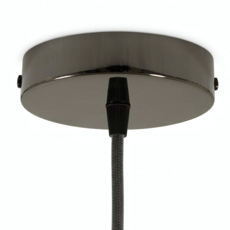 Rosace cylindrique en métal, Ø 120 mm — Conique thermoplastique / Perle noire