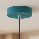 Rosace cylindrique en métal, Ø 120 mm — Conique thermoplastique / Bleu pétrole