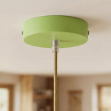 Rosace cylindrique en métal, Ø 120 mm — Conique thermoplastique / Vert prairie