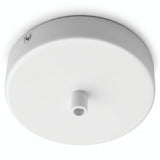 Rosace cylindrique en métal, Ø 120 mm — Cylindrique métal / Blanc brillant