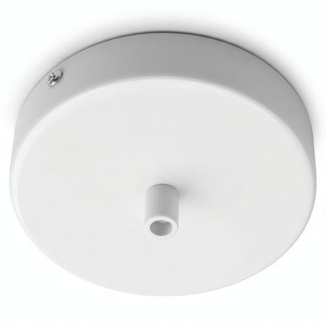 Rosace cylindrique en métal, Ø 120 mm — Cylindrique métal / Blanc brillant